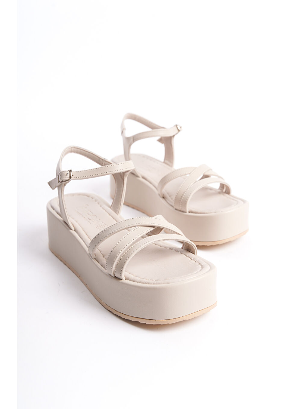 Bej D1016 Günlük Ortopedik Kadın Sandalet-7