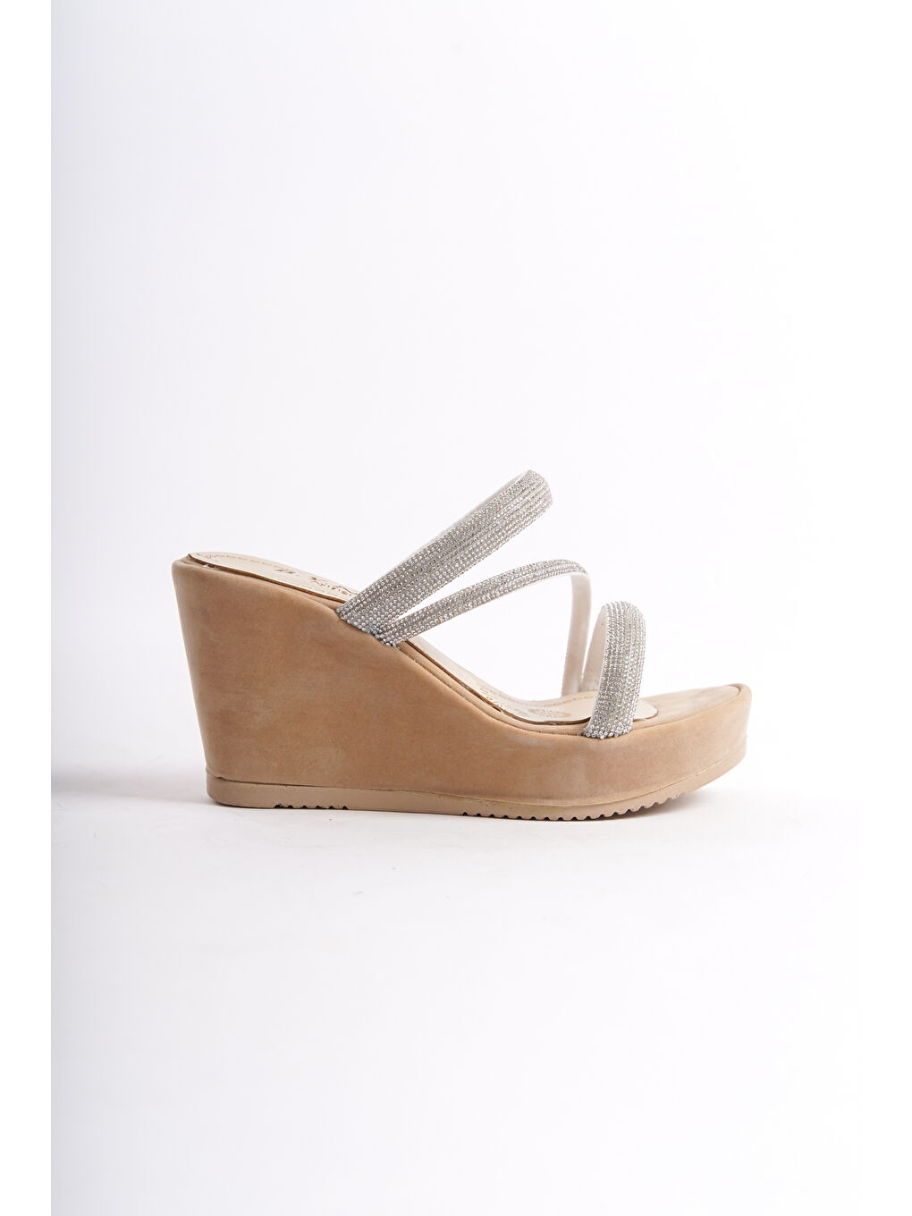 Bej Katerina Kadın Günlük Ortopedik Klasik Topuklu   Ayakkabı-7