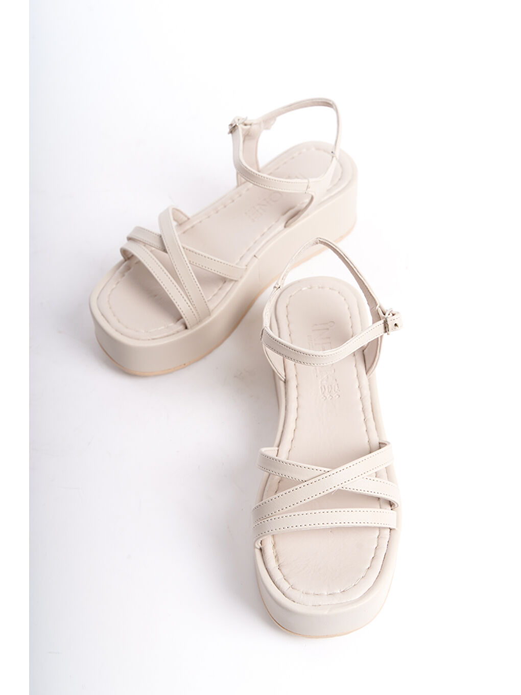 Bej D1016 Günlük Ortopedik Kadın Sandalet-9