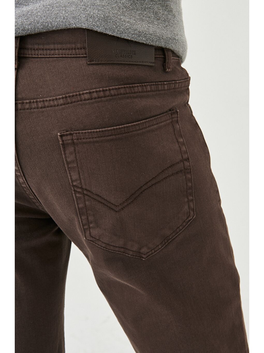 Erkek Kahverengi 360 Derece Her Yöne Esneyen Slim Fit Dar Kesim Pamuklu Rahat Pantolon-4
