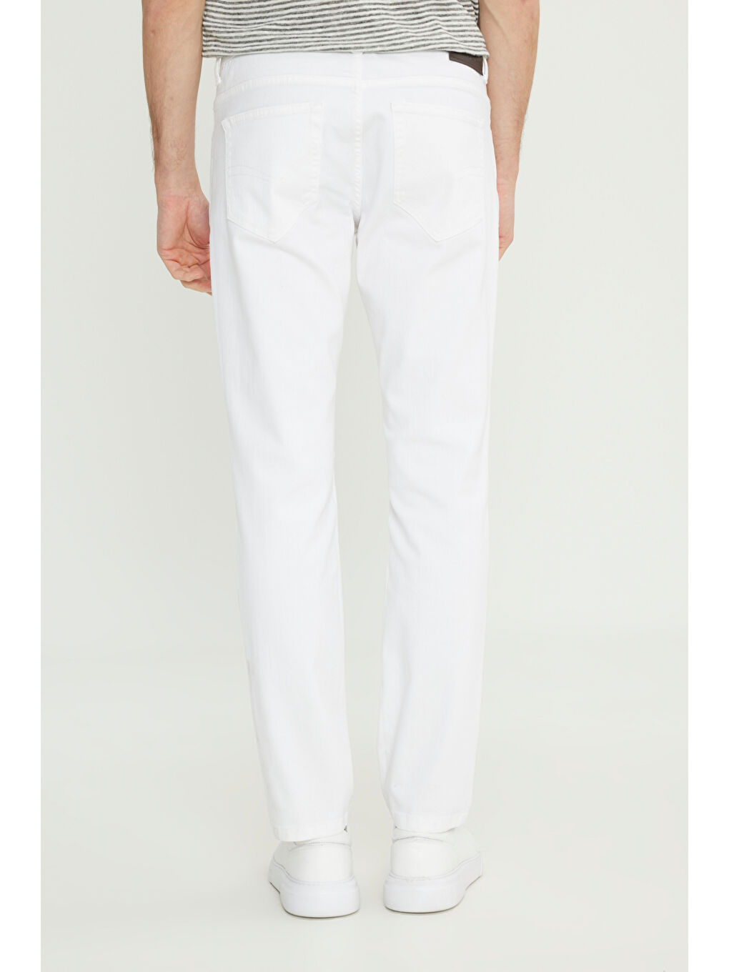 Erkek Beyaz 360 Derece Her Yöne Esneyen Rahat Slim Fit Pantolon-10