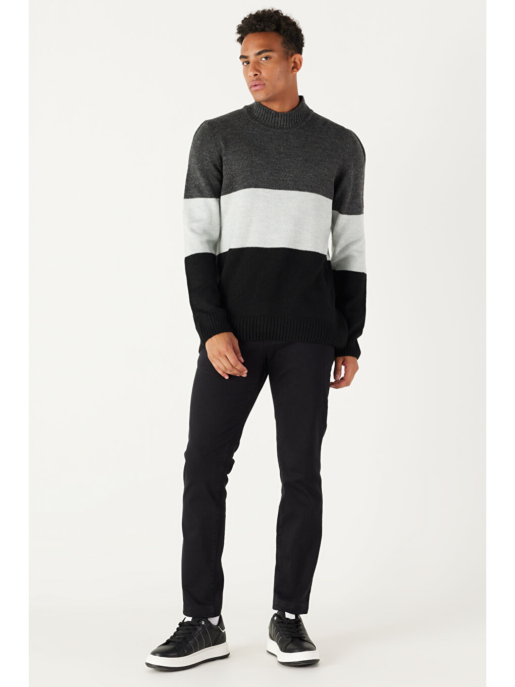 Erkek Siyah 360 Derece Her Yöne Esneyen Slim Fit Dar Kesim Pamuklu Rahat Pantolon