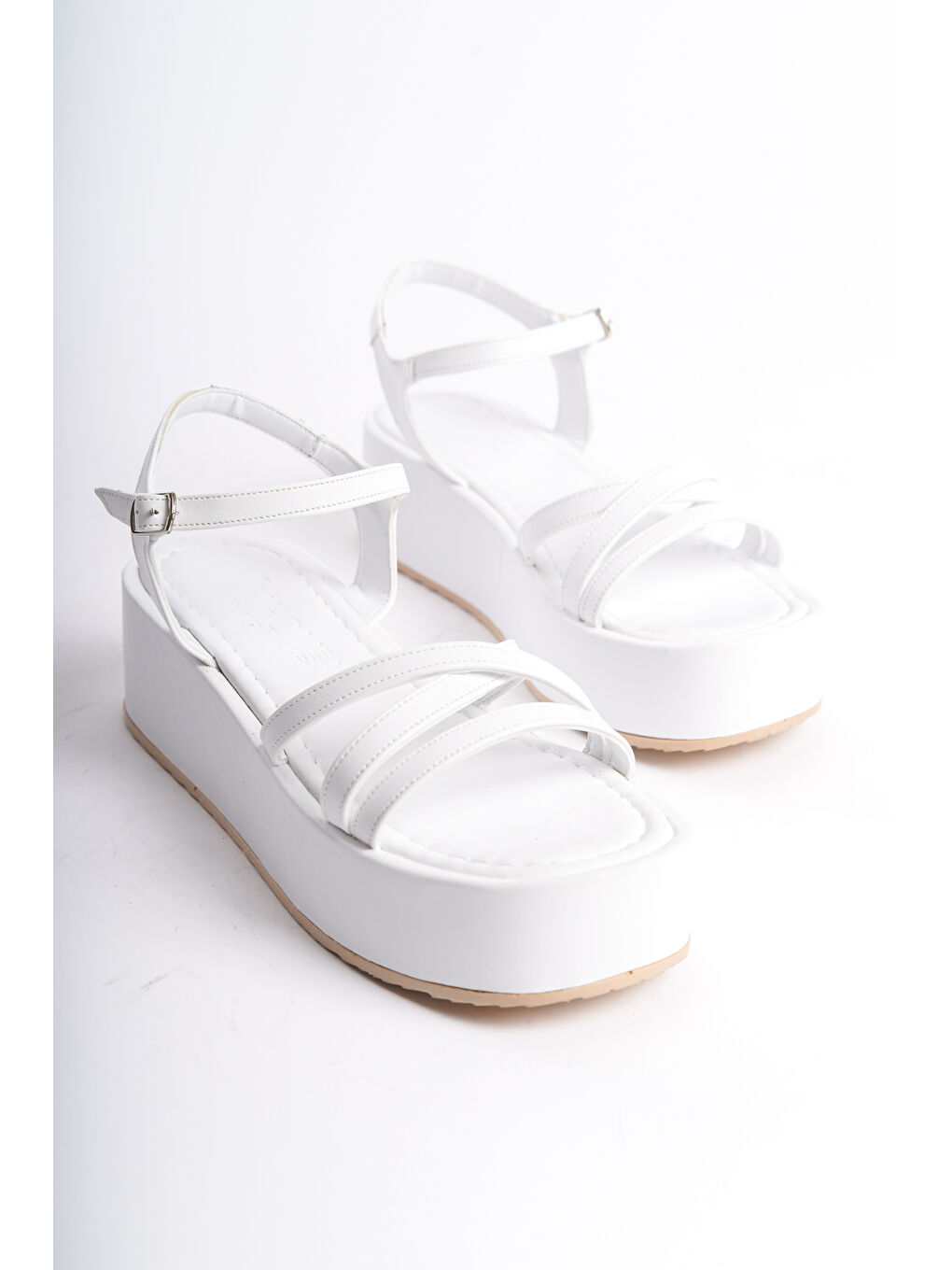 Beyaz D1016 Günlük Ortopedik Kadın Sandalet-7