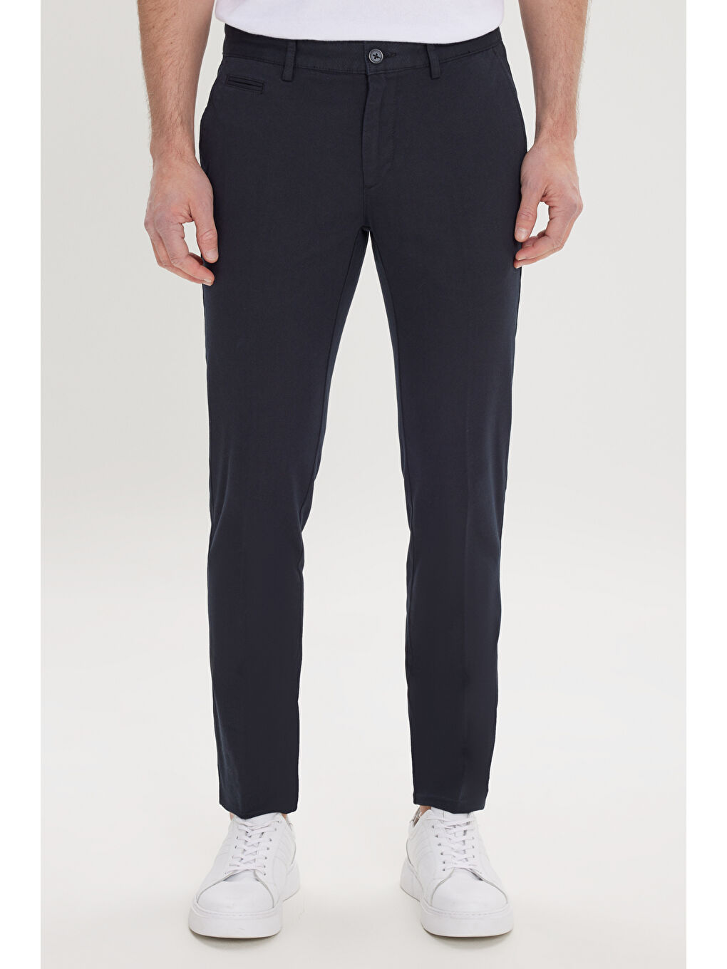 Erkek Siyah Slim Fit Dar Kesim Yan Cepli Pamuklu Esnek Armürlü Pantolon-4