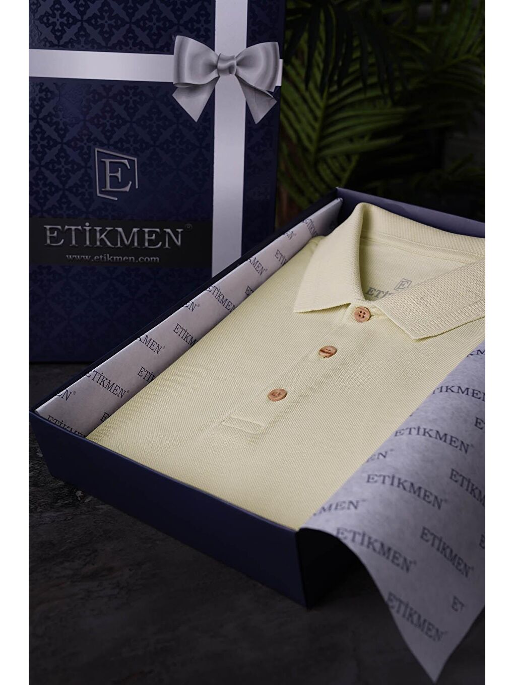 Bej Yaka Desenli Erkek Polo Yaka Tişört-3