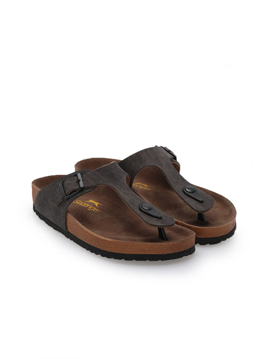 Kahverengi LUKE Kadın parmakarası Terlik Kahve-1