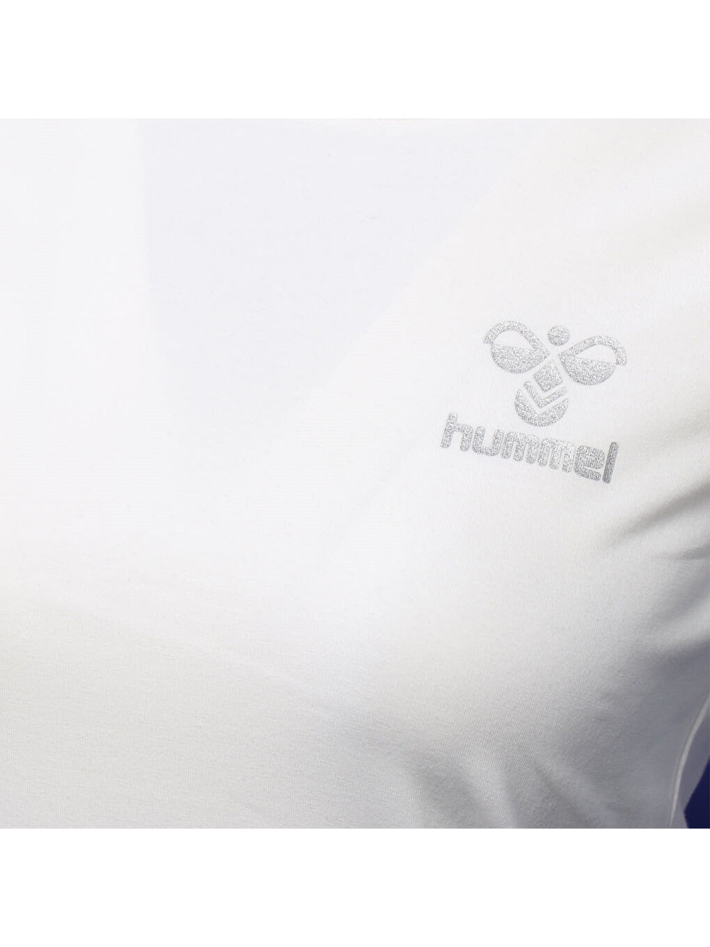 Deni Kadın Beyaz Bisiklet Yaka Tişört-4