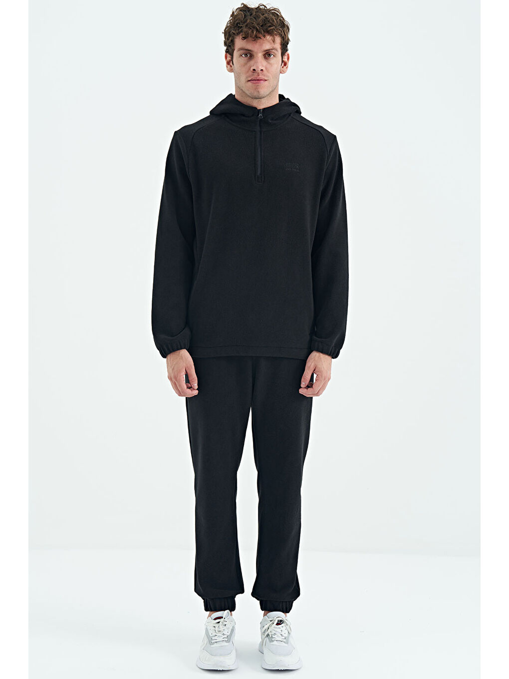 Hektor Siyah Kapüşonlu Polar Erkek Eşofman Takım - 85227