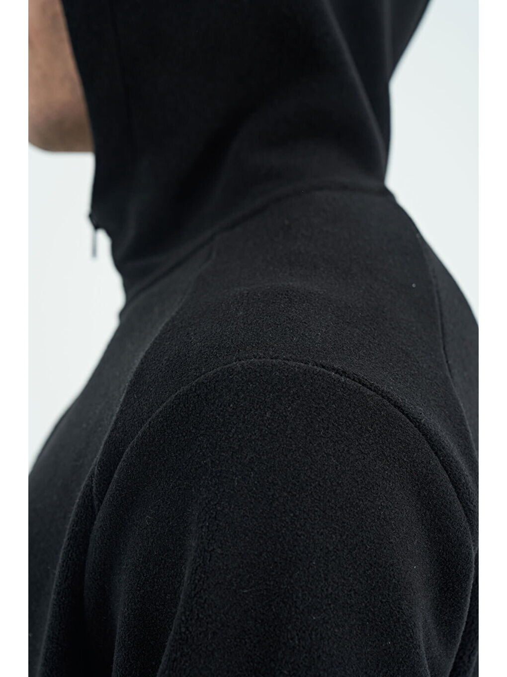 Hektor Siyah Kapüşonlu Polar Erkek Eşofman Takım - 85227-2