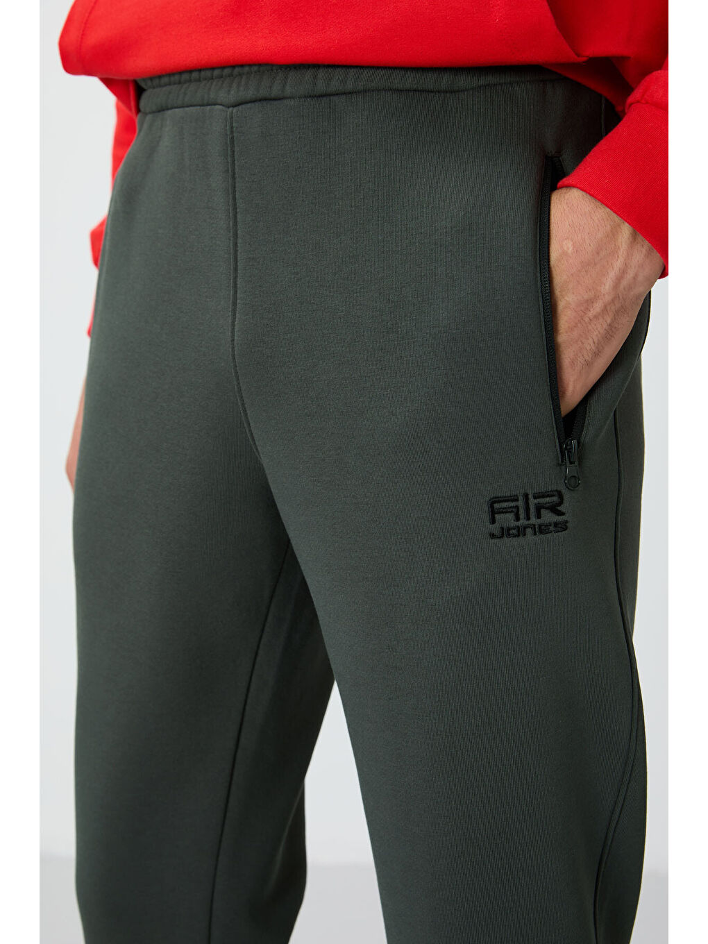 Cesar Haki Fermuar Cepli Şardonlu Jogger  Erkek Jogger Eşofman Altı - 84929-3