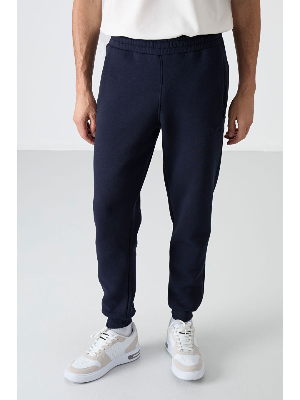 Cesar Lacivert Fermuar Cepli Şardonlu Jogger  Erkek Jogger Eşofman Altı - 84929-2