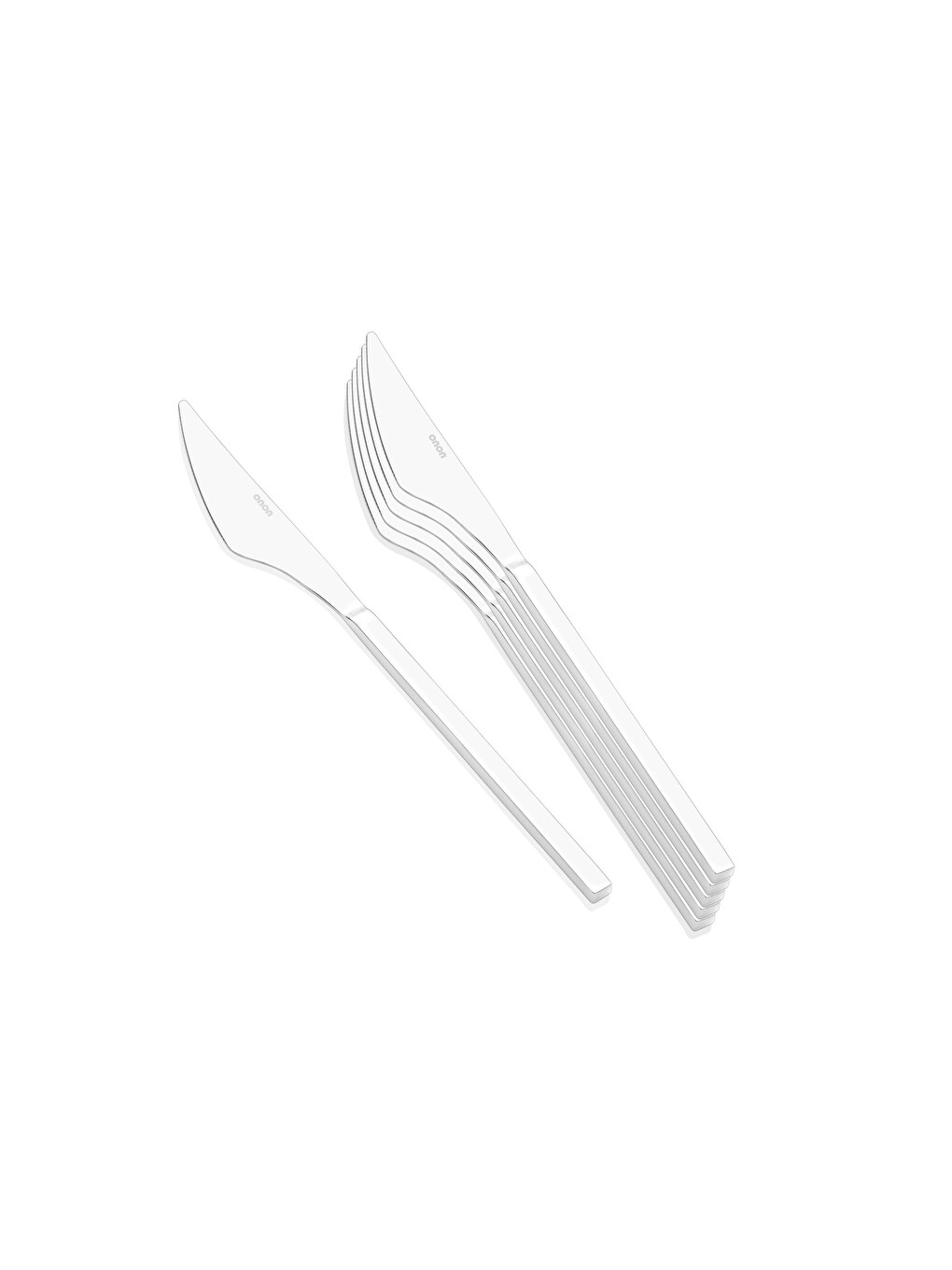 Gri Patara Pasta Bıçak 6'lı 18/10-2
