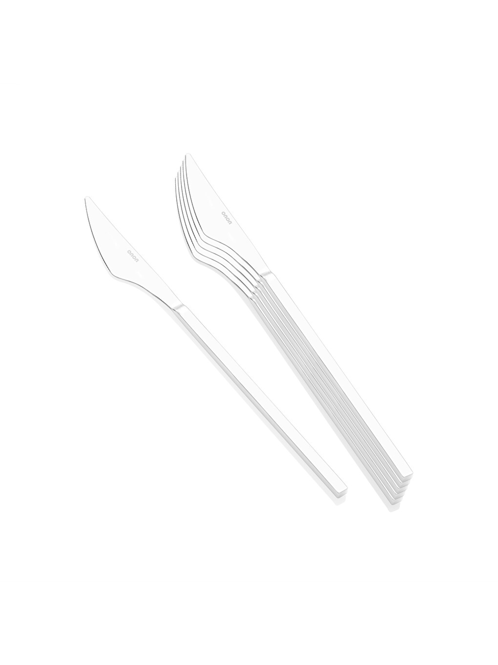 Gri Patara Yemek Bıçak 6'lı 18/10-2