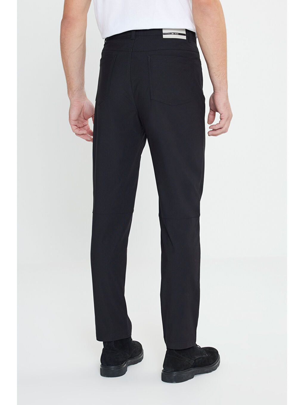 Erkek Siyah 360 Her Yöne Esneyen Slim Fit Dar Kesim 5 Cep Casual Pantolon-6
