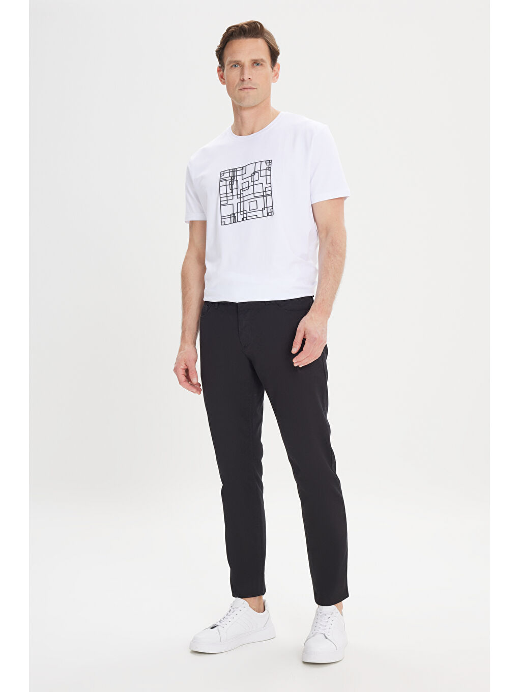 Erkek Siyah Slim Fit Dar Kesim 5 Cep Armürlü Esnek Pantolon-2