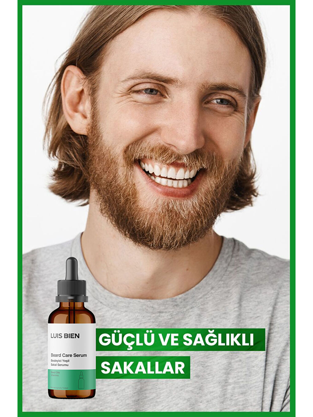 Sakal Güçlendirici Set (Yeşil Serum + Dermaroller)-3