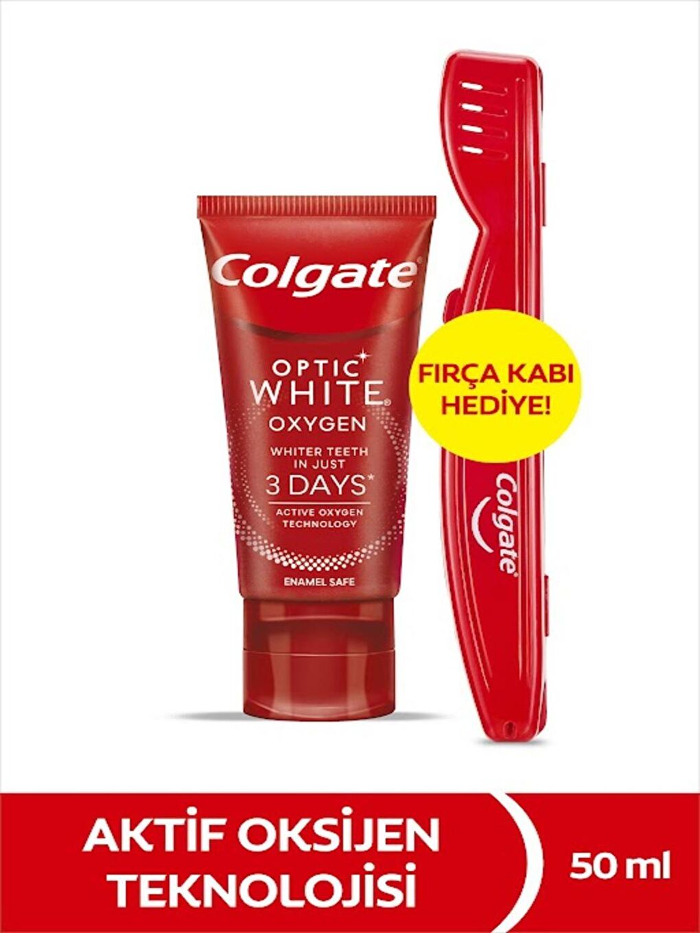 Colgate Beyaz Optic White Oxygen Aktif Oksijen Teknolojisi Beyazlatıcı Diş Macunu 50 ml