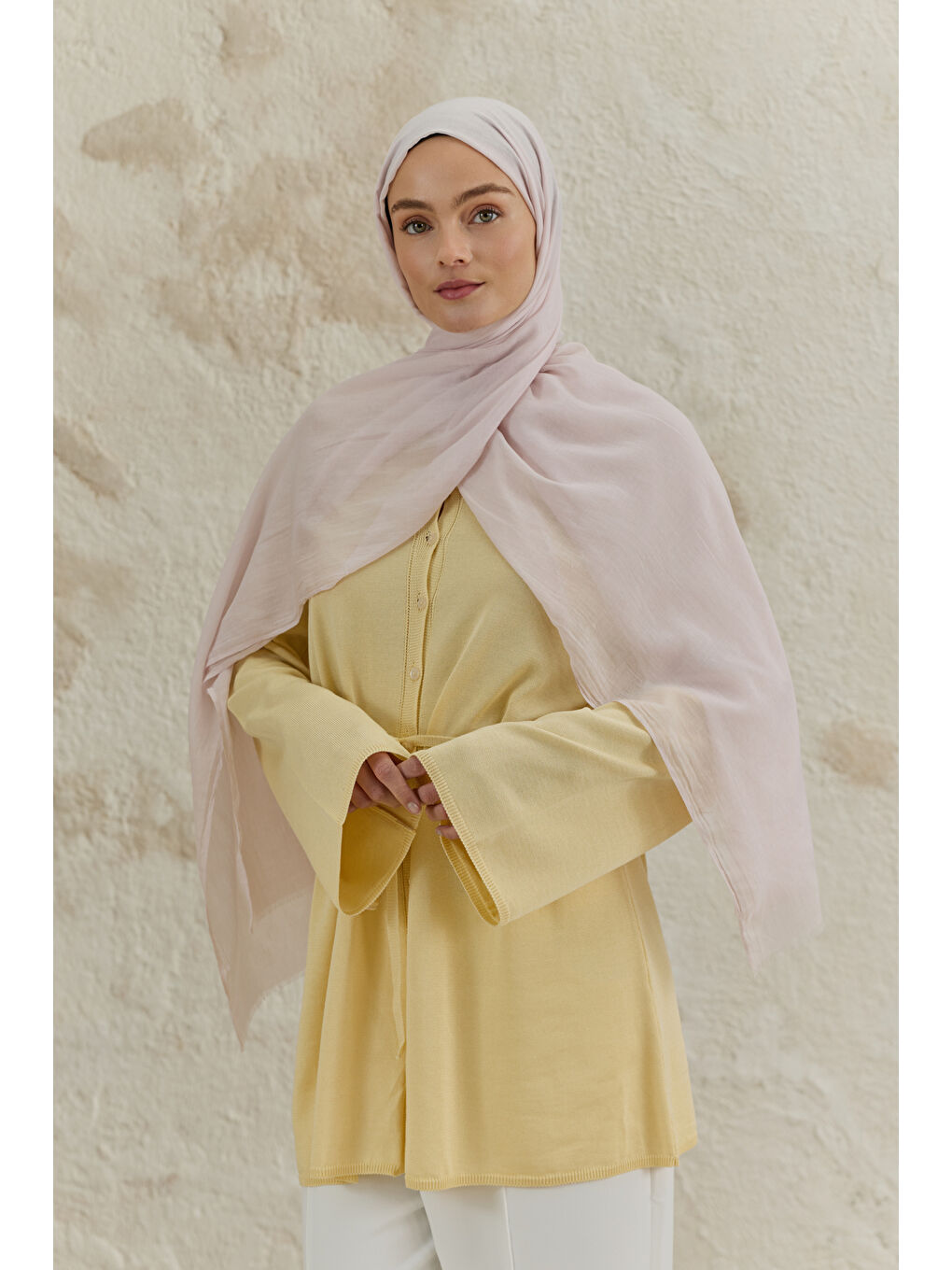 Soft Line Pamuk Şal Uçuk Pembe