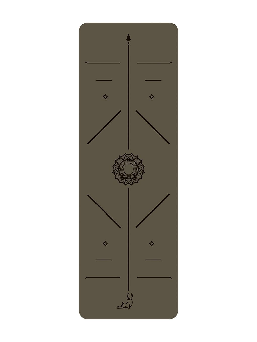 Focus Serisi Kahverengi 4.1 mm Doğal Kauçuk Kaydırmaz Yoga Matı