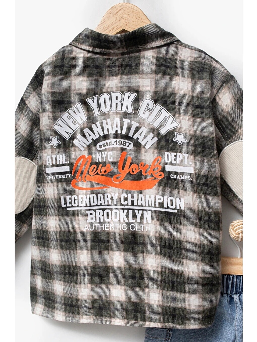 Haki Sırt Baskılı Cep Detaylı 3'lü Erkek Çocuk Takımı 9090-5