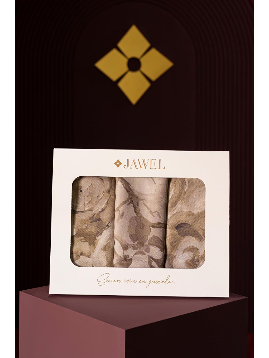 Karışık Kadın Soft Şal Paketi Sütlü Kahve(Mellas-Marla-İmerion)-1