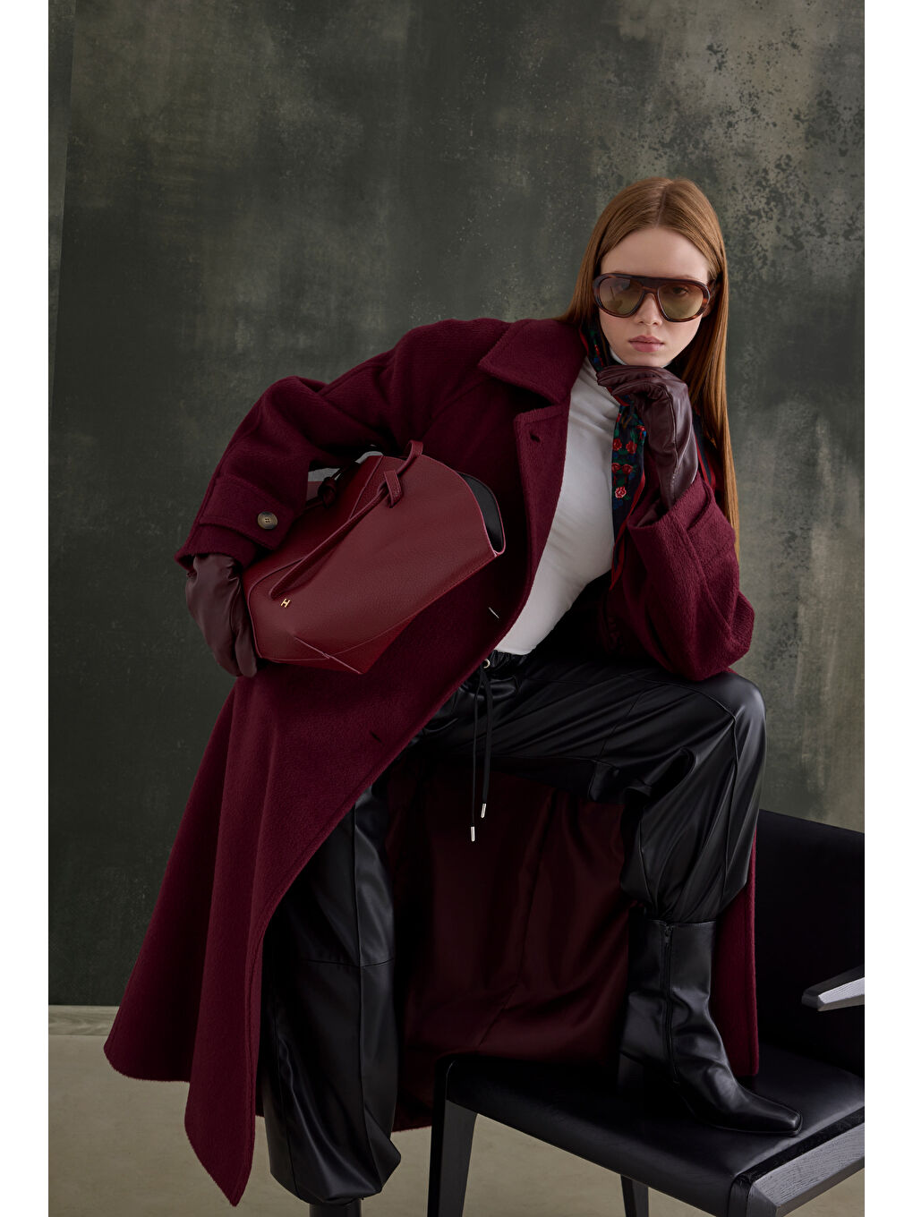 Kuşaklı Uzun Kaban Bordo-2