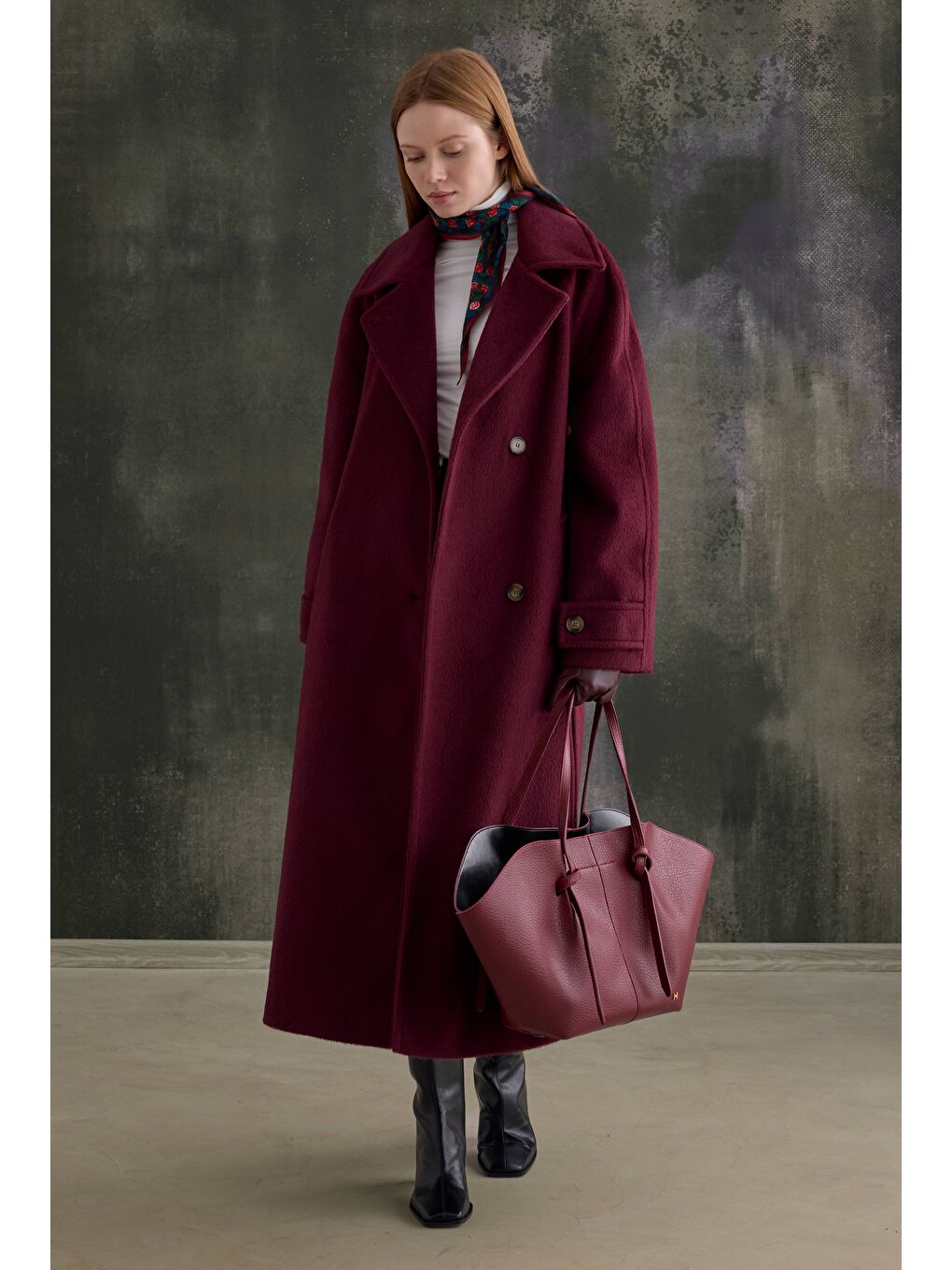 Kuşaklı Uzun Kaban Bordo-3