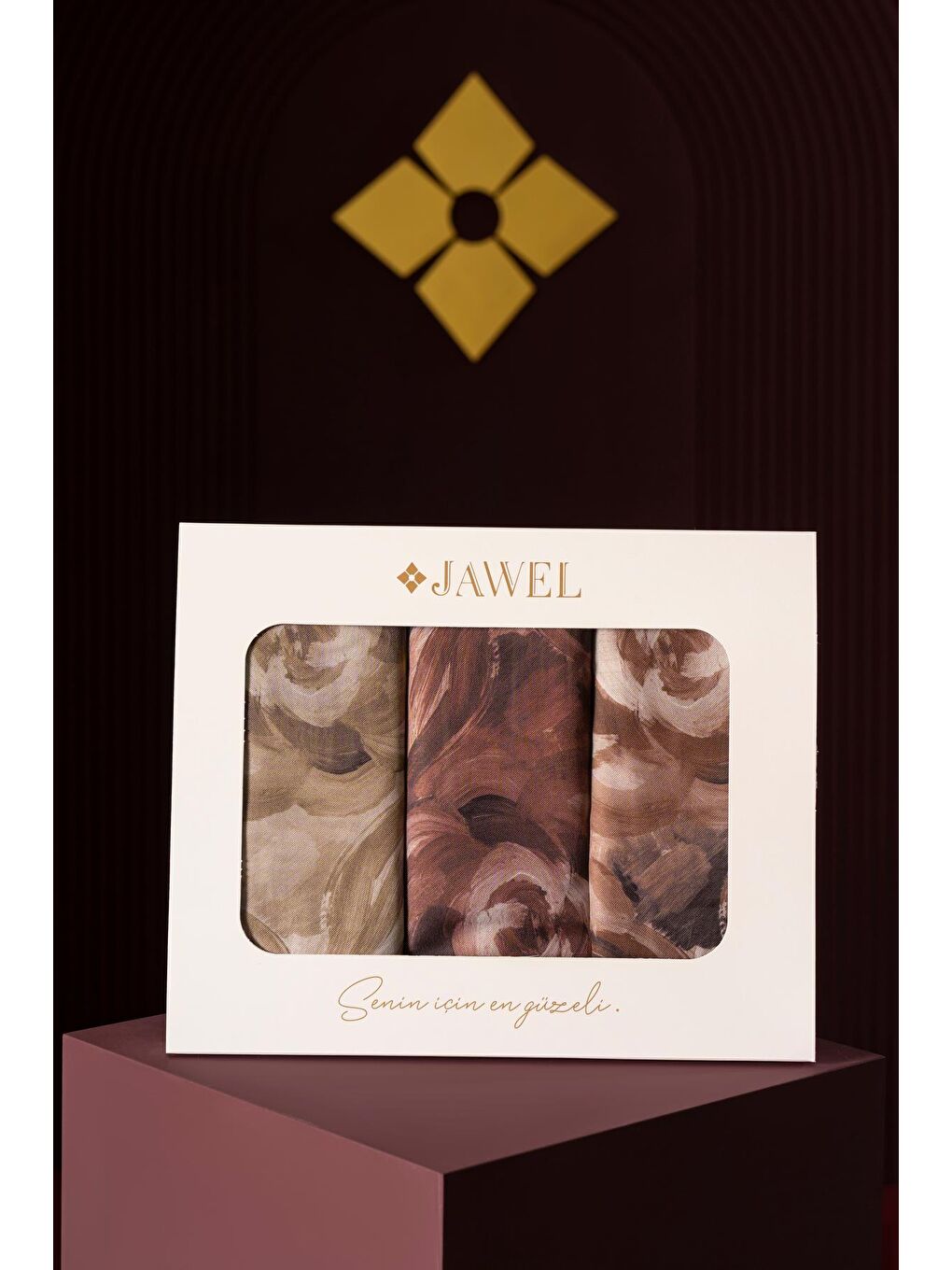 Karışık Kadın Marla Soft Şal Paketi(Siyah Kahve-Kahve-Sütlü)-1