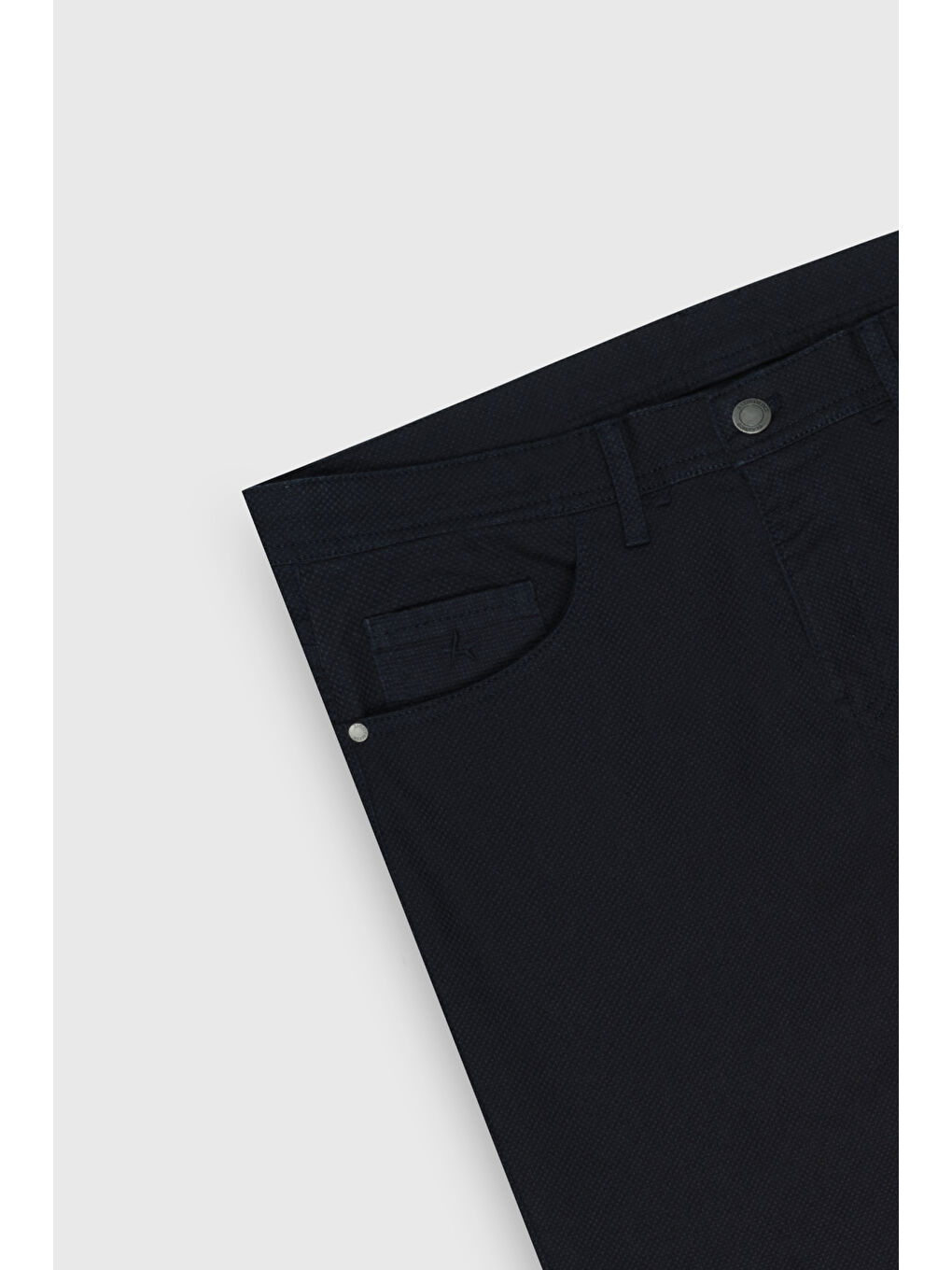 Erkek Lacivert Slim Fit Dar Kesim Pamuklu Esnek Armürlü 5 Cep Pantolon-8