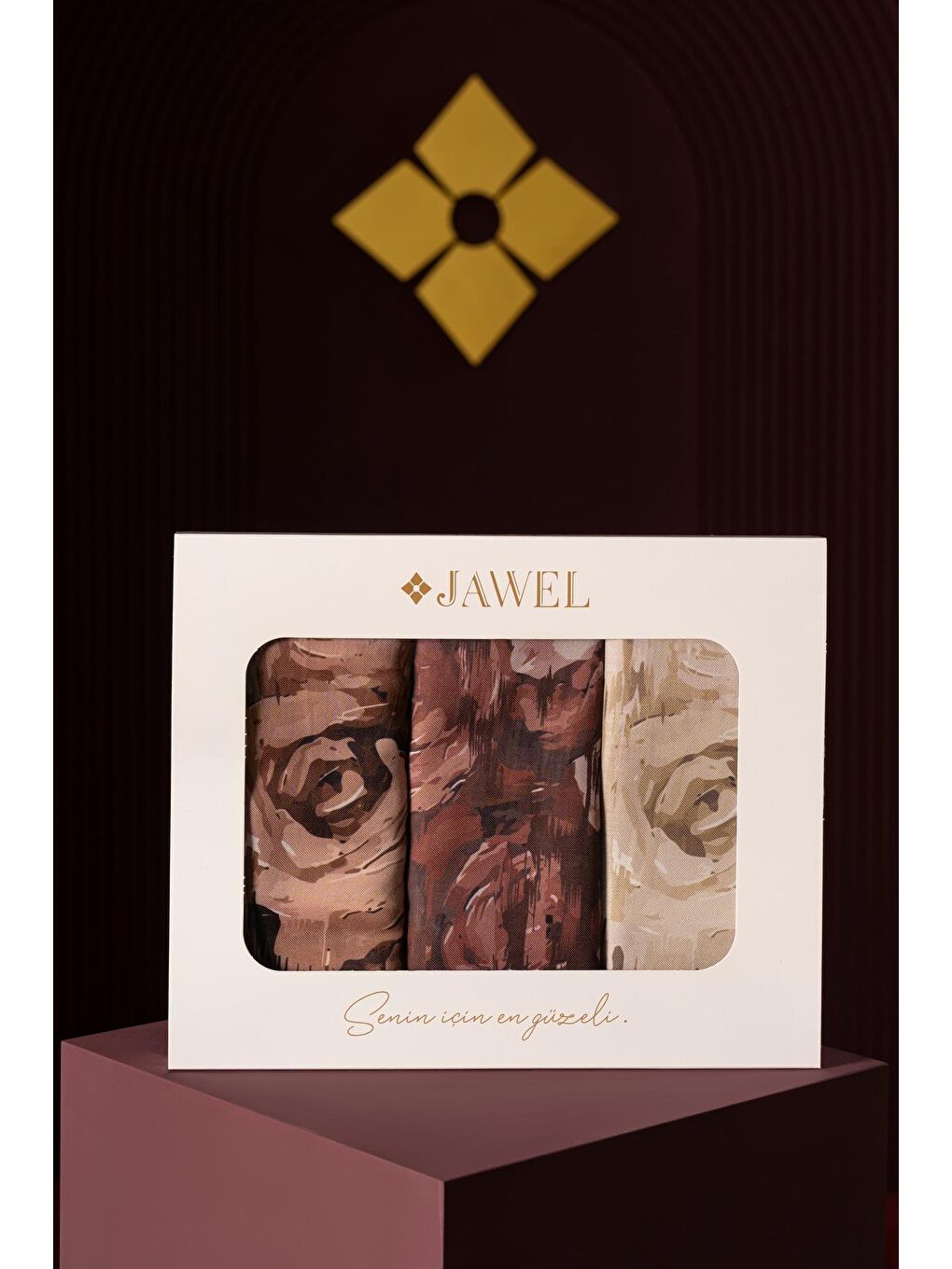 Karışık Kadın Mellas Soft Şal Paketi (Sütlü Kahve-Siyah Kahve-Kahve)-1