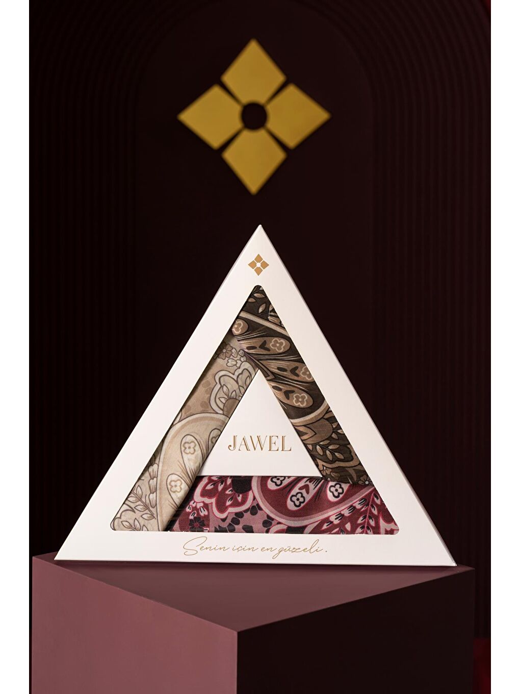 Karışık Kadın Capua Soft Eşarp Paketi(Sütlü Kahve-Acı Kahve-Bordo)-1