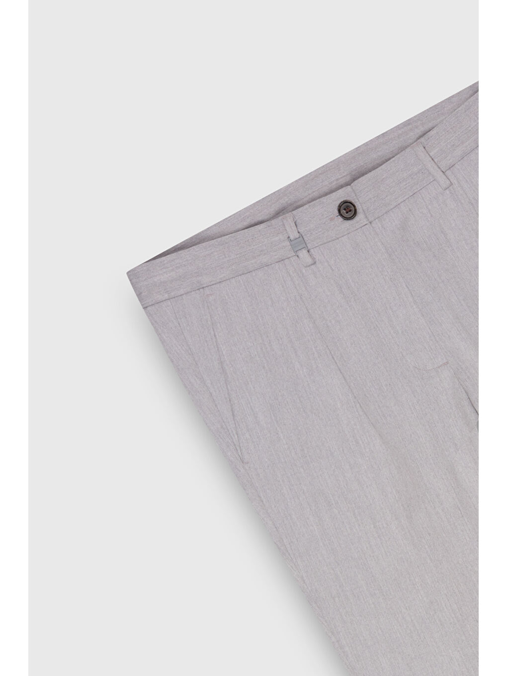 Erkek Gri Slim Fit Dar Kesim Beli Bağlamalı Yan Cep Esnek Casual Pantolon-2