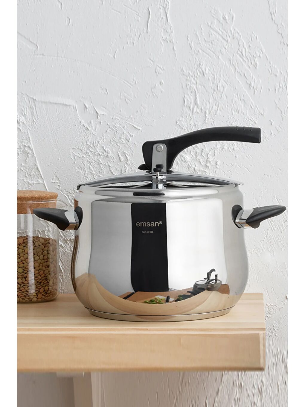 Siyah Burcu Paslanmaz Çelik Düdüklü Tencere 4 Lt