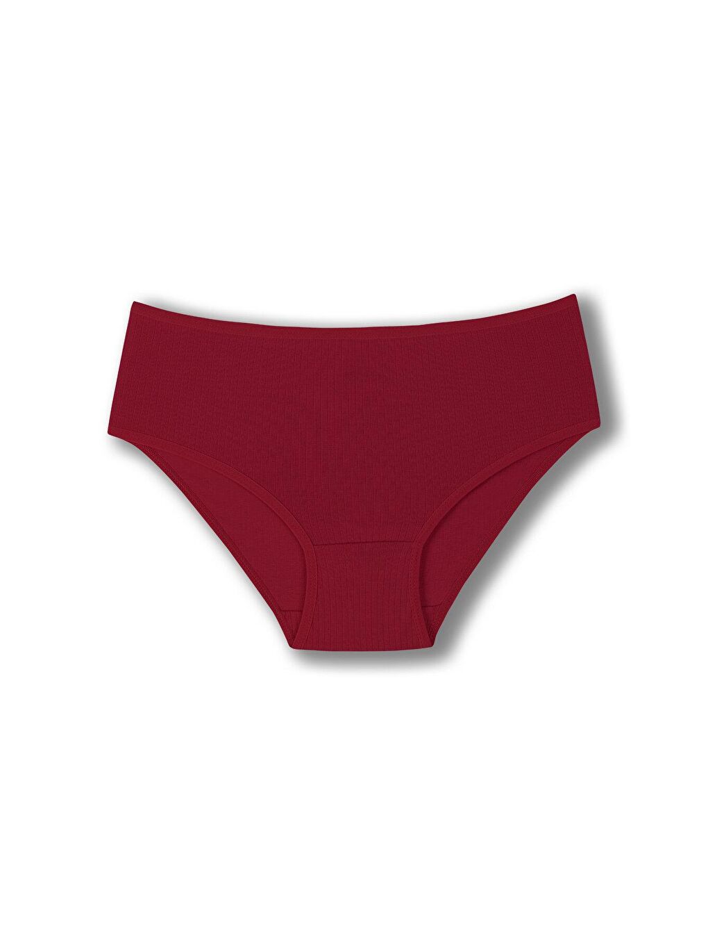 Bej Pamuklu Fitilli Yüksek Bel Büyük Beden Kadın Külot 2'li-2