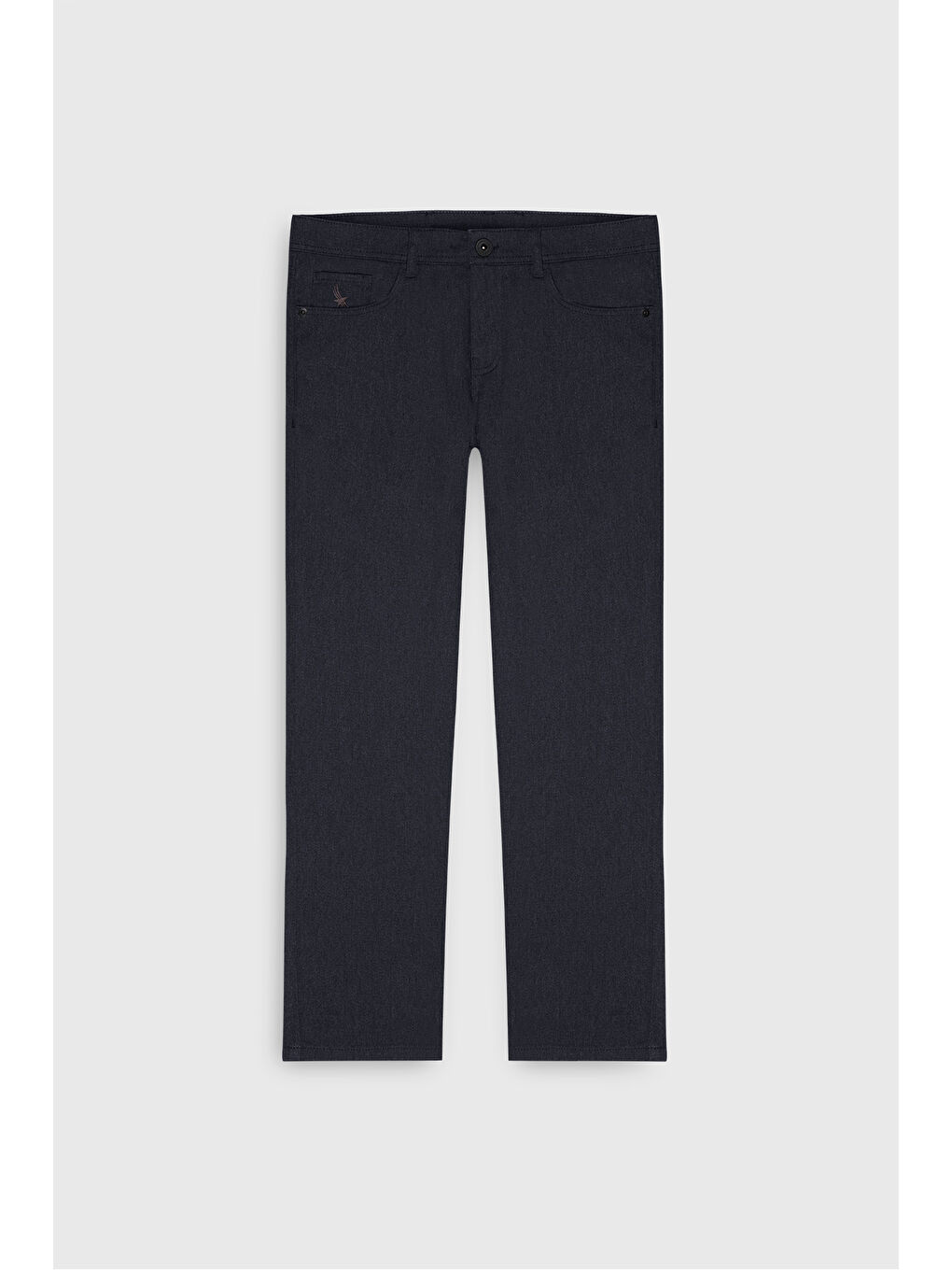 Erkek Lacivert Pamuklu Slim Fit Dar Kesim 5 Cep Armürlü Esnek Casual Pantolon-6