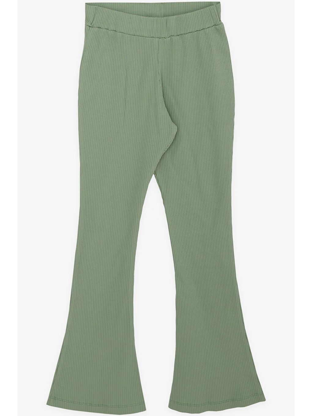 Turkuaz Kız Çocuk İspanyol Paça Taytlı Crop Takım Mint Yeşili (5-10 Yaş)-3