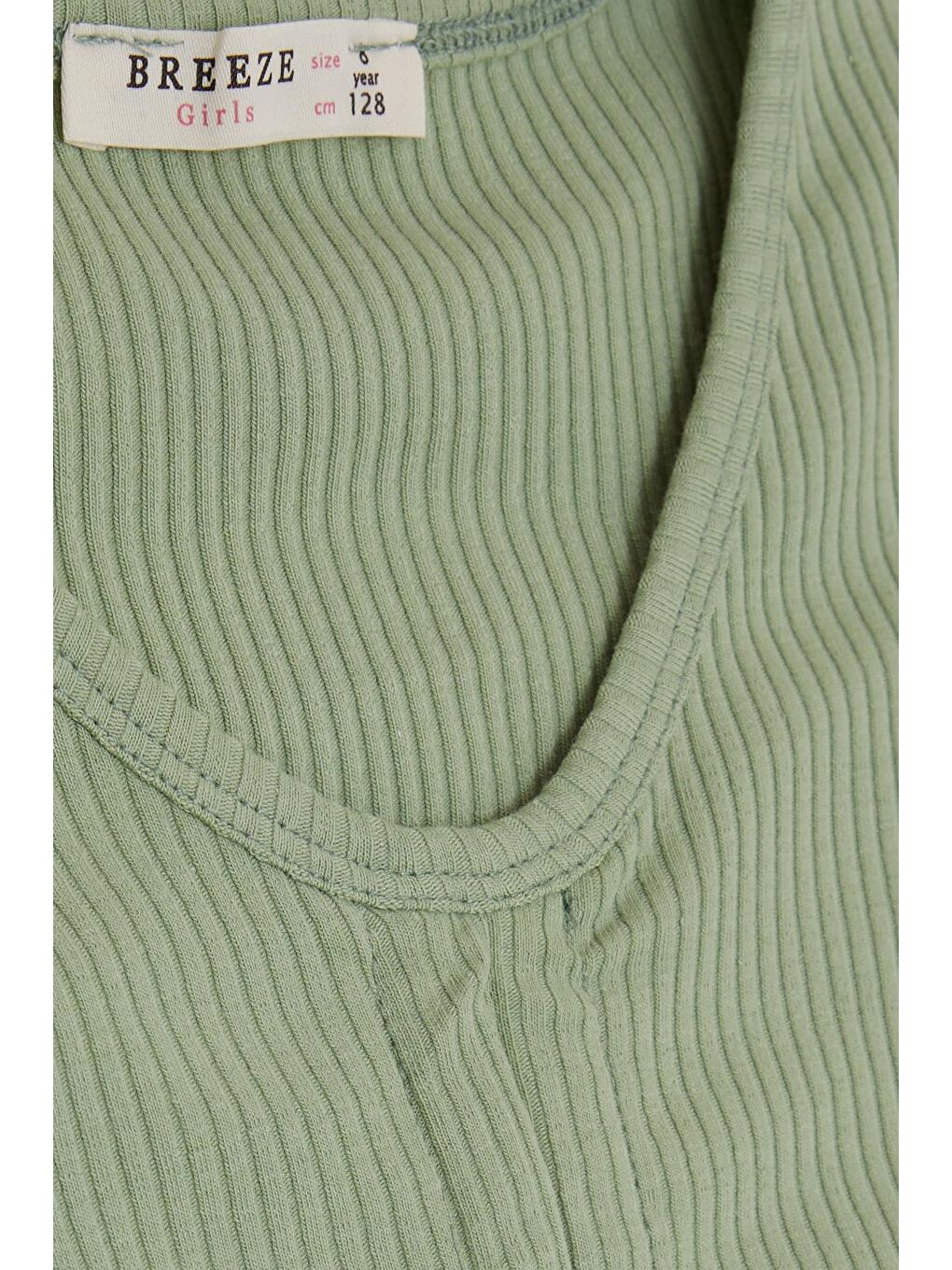 Turkuaz Kız Çocuk İspanyol Paça Taytlı Crop Takım Mint Yeşili (5-10 Yaş)-4