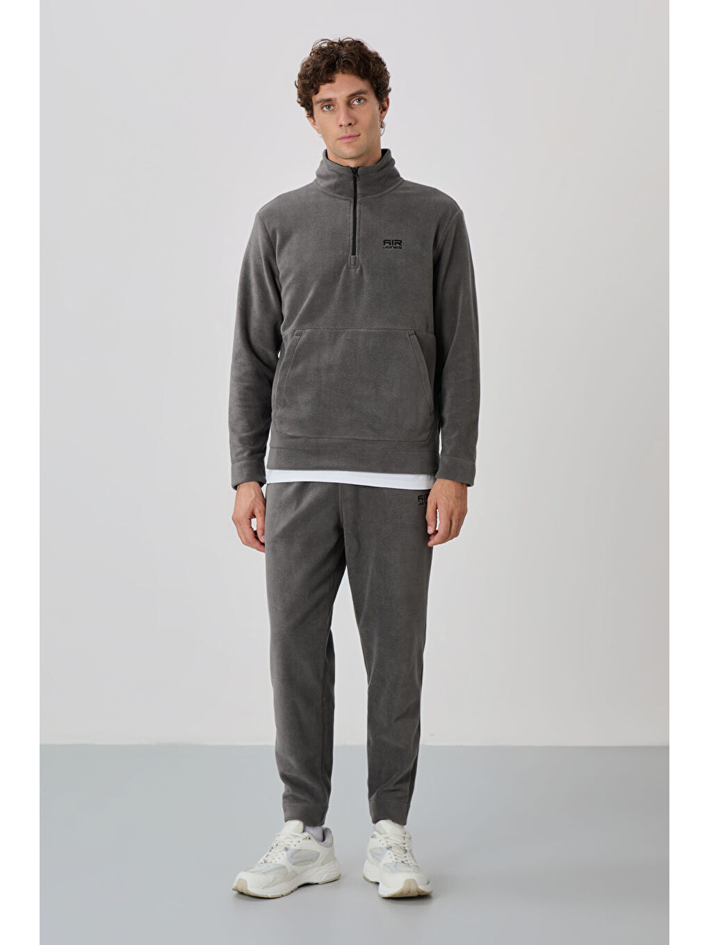 Carol Koyu Gri Polar Erkek Eşofman Takım - 85226