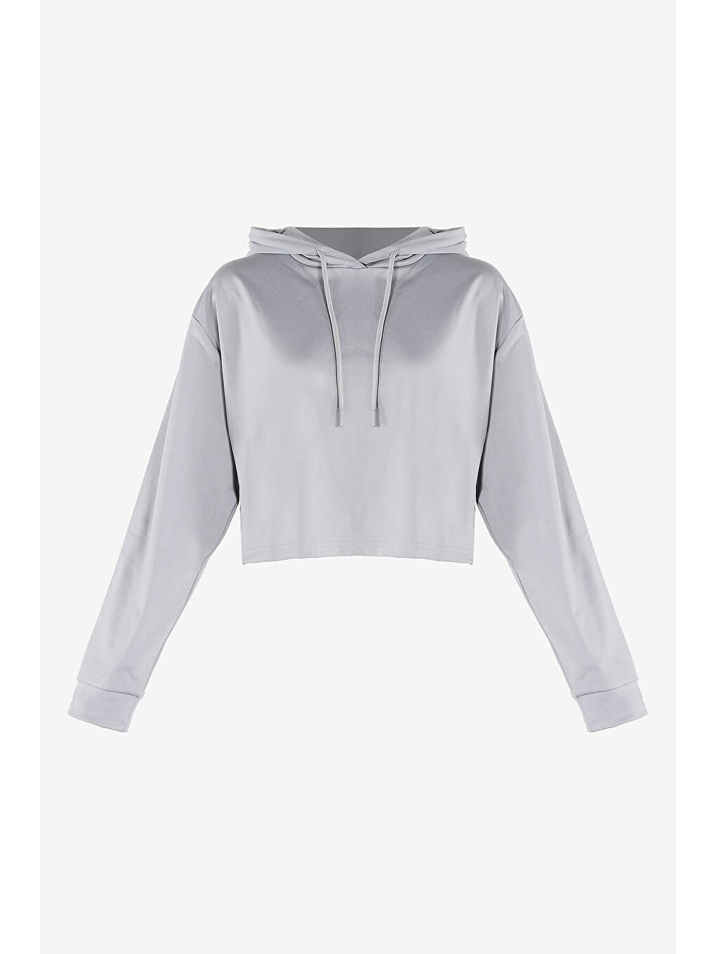 Gri Start Kapüşonlu Oversize Sweatshirt