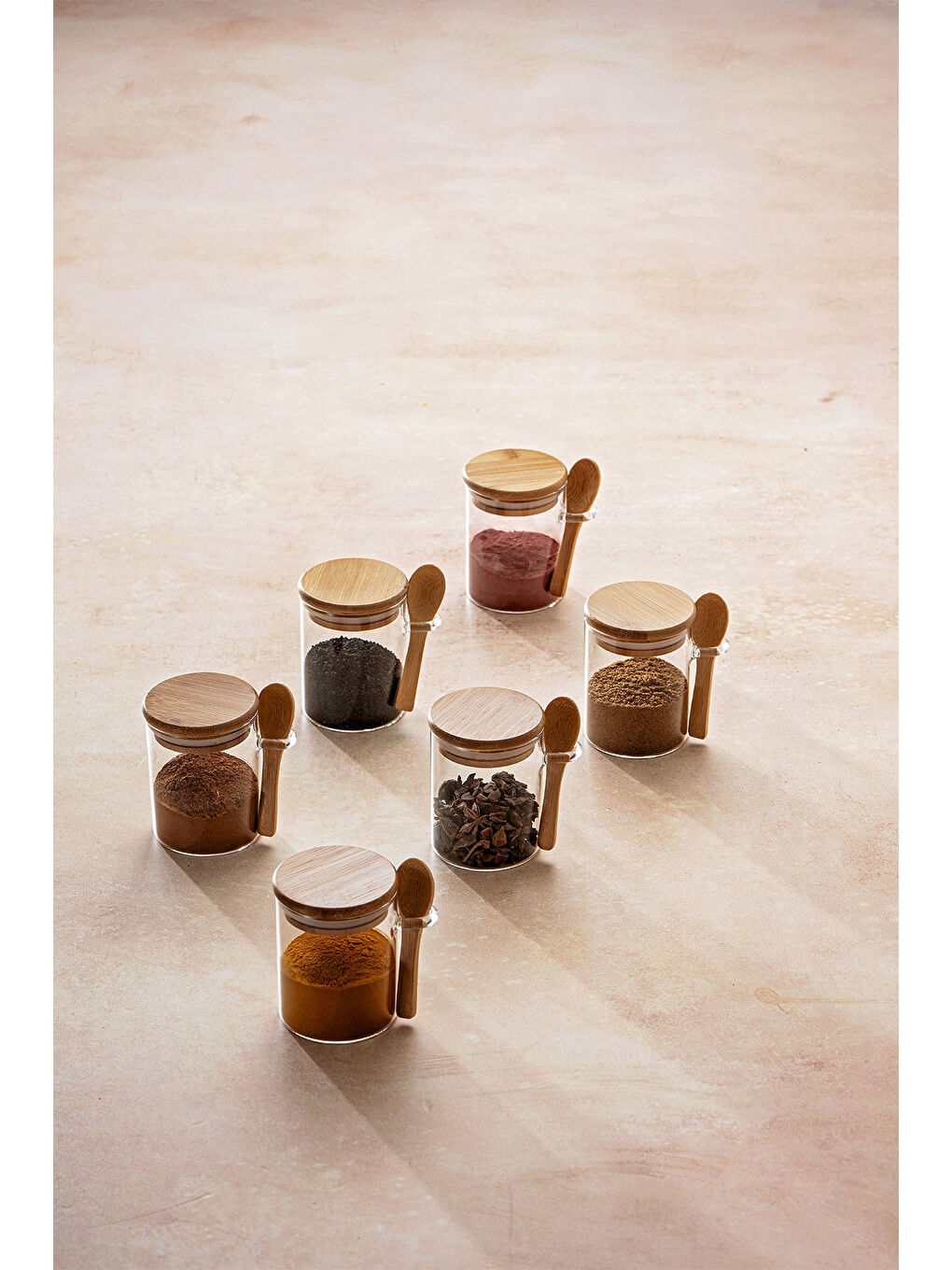 Renksiz Lia Borosilikat 6'lı Baharat Seti