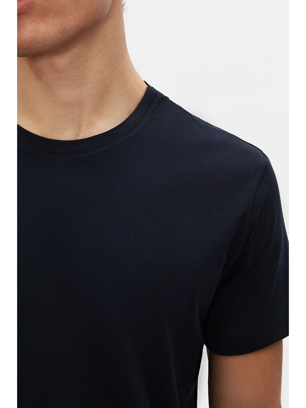 Comfort Lacivert %100 Pamuk Tişört-1