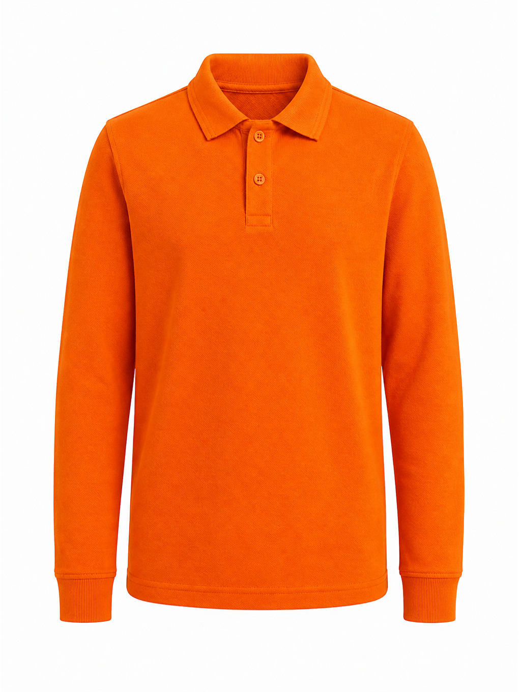 Turuncu Kids Polo Yaka Basic Uzun Kollu Unisex Erkek Çocuk Tişört-3
