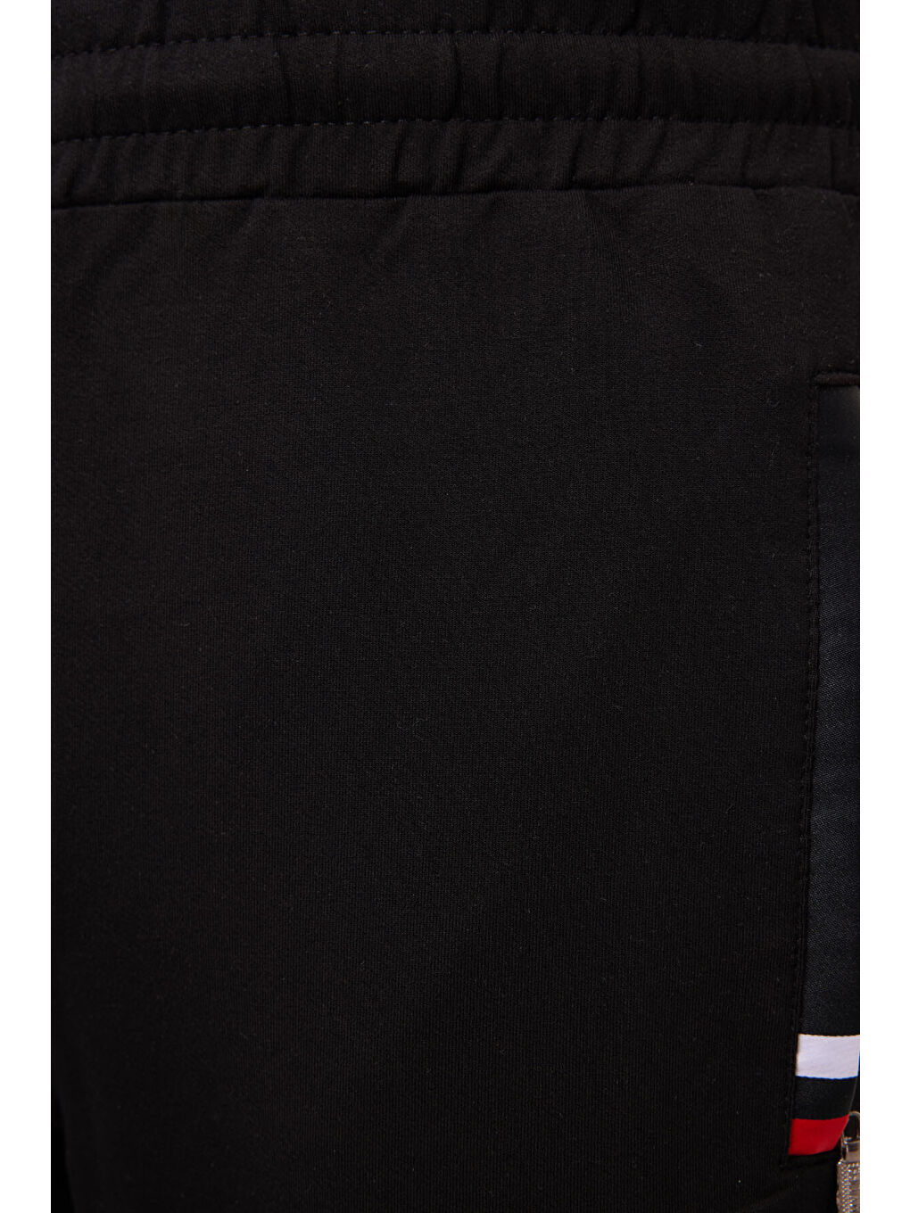 Siyah Fermuar Cepli Dar Kalıp Klasik Paça Erkek Eşofman Alt - 84649-4