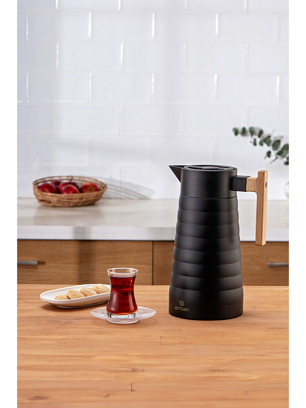 Emboss Termos Siyah 2 L