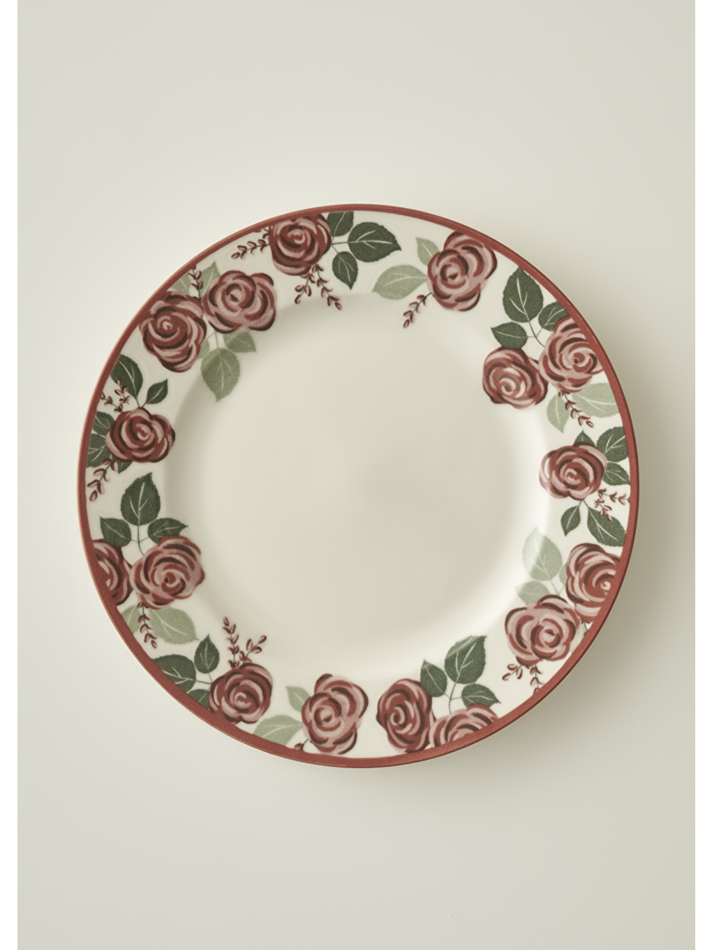 Karışık Rose Porselen Bordürlü Servis Tabağı (27 Cm)