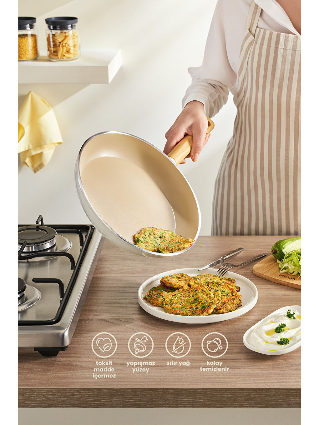 Bej Swiss Crystal Tava 30 cm