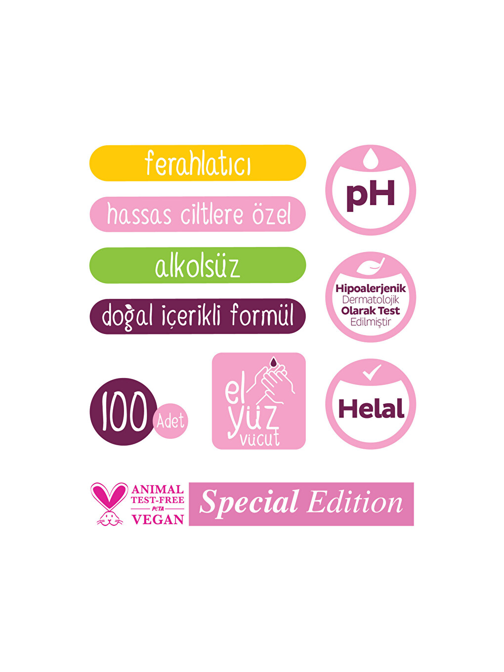 Floral Kişisel Bakım Havlusu 3x100 (300 Yaprak)-3