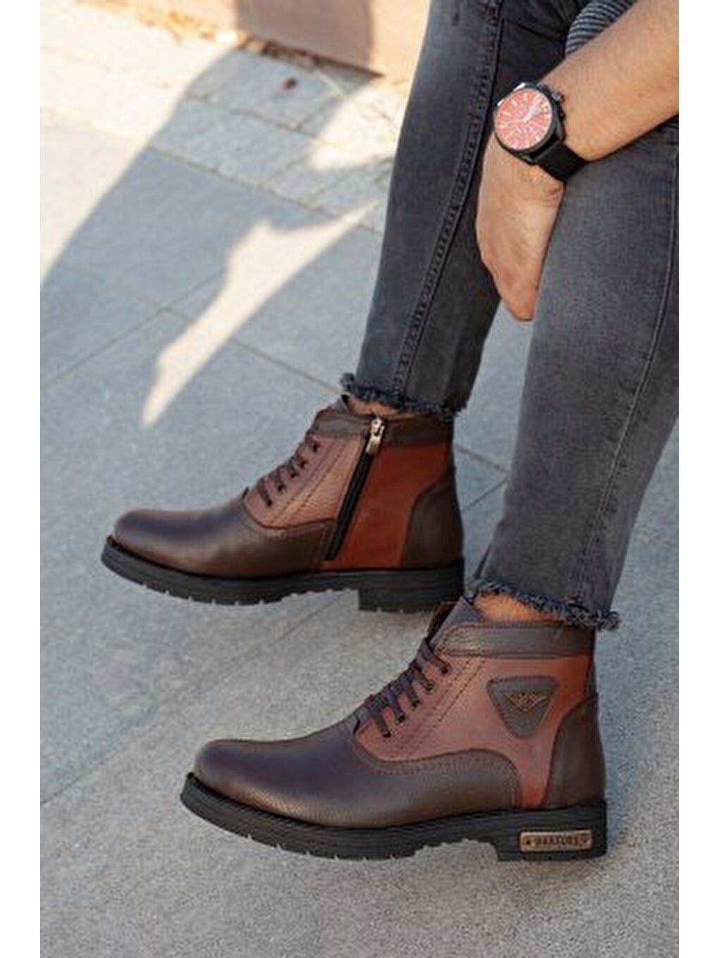 Kahverengi D0504   Soğuk Geçirmez Unisex Bot-5