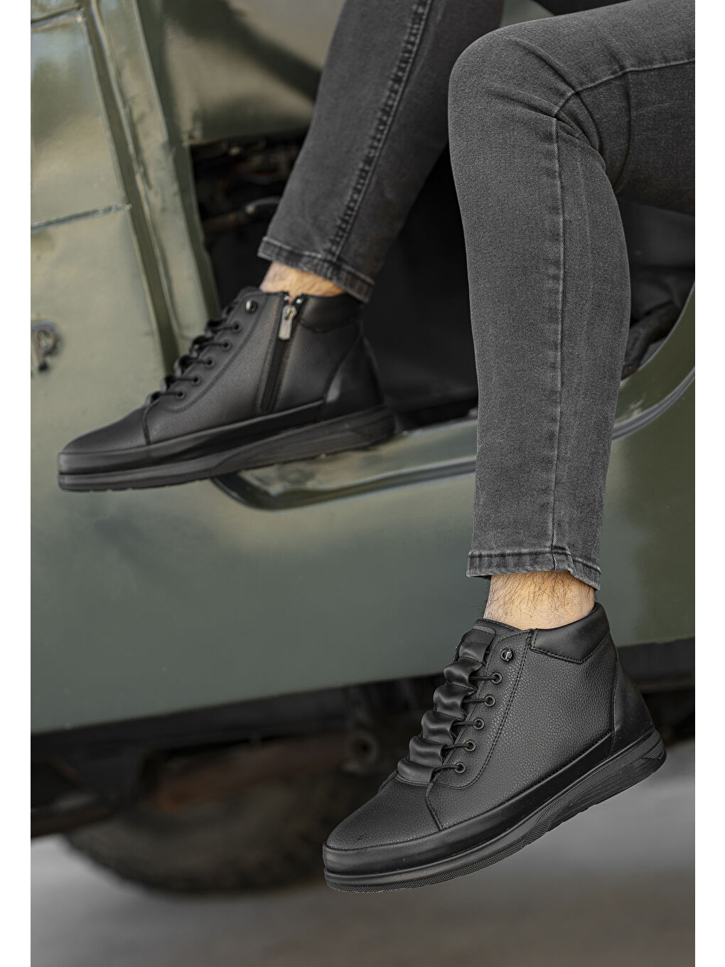 Siyah D877 Soğuk Geçirmez Erkek Bot-3