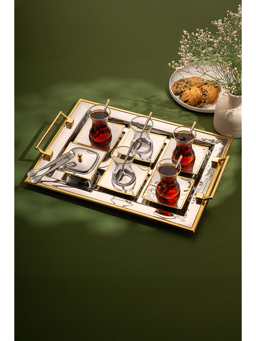 Gri Getto 40 Parça Çay Seti